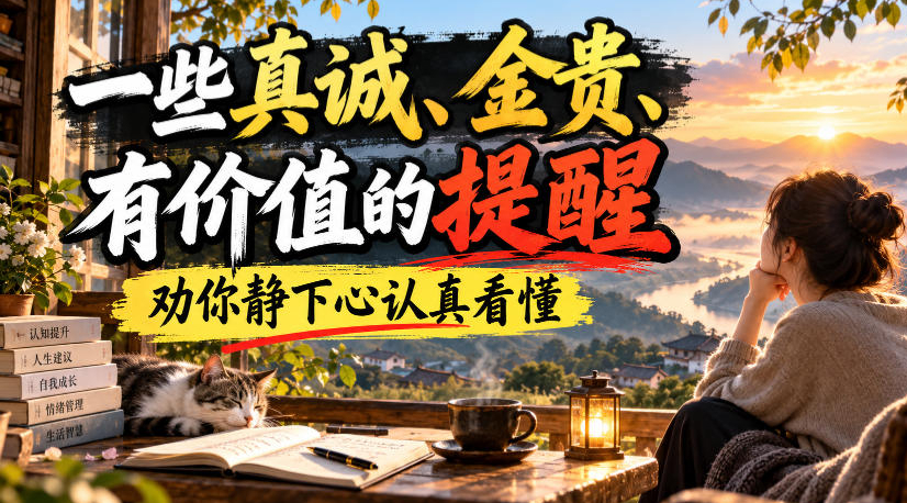 付费文章：一些真诚、金贵、有价值的提醒，劝你静下心认真看懂