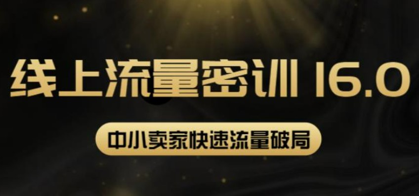 2022秋秋线上流量密训16.0：中小卖家流量破局