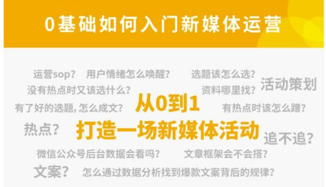 小灶能力派：新媒体运营系列课，课程零基础入门，解锁高薪职业必备的四项技能