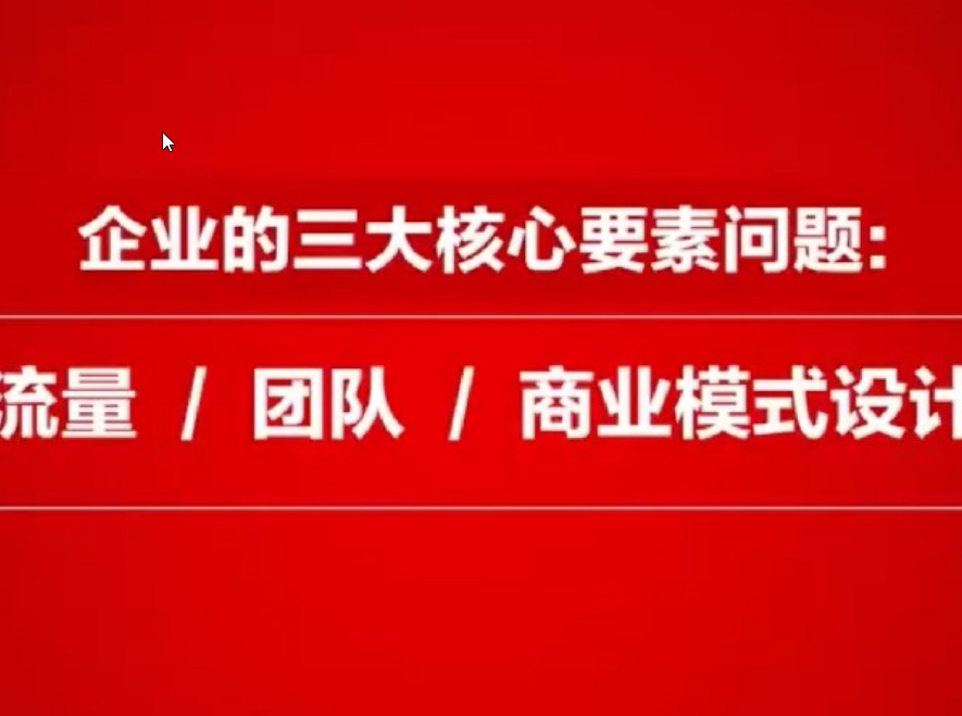 王冲老师《流量+团队+模式》商业模式实战课，全网最赚钱的模式